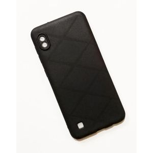 Samsung Galaxy A10 leather Back Cover Case Color Black 