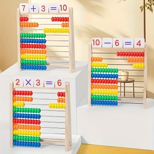 Digabi A Wooden Abacus for Addition And Subtraction, Complete with Number Cards And a Multiplication Table