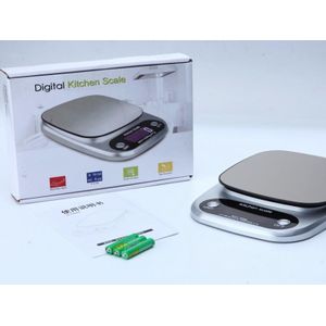 Digital Stainless Steel Kitchen 10kg/1g Precision Scale - Silver