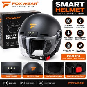 Smart Cycling Helmet with Built-In Camera, Bluetooth Connectivity, Video Recording & Goggles – Rechargeable Bike Helmet