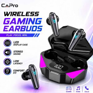 CAPro TWS Wireless Bluetooth Gaming Earbuds With LED Display Case And Microphone
