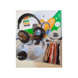 D-P9 Smart watch with 7 Straps, BT Speaker, P9 Headphone - Black