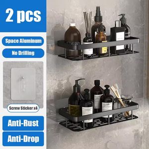 2 Pack bathroom shelf/toilet wall shelf, waterproof and rust-proof, saves space