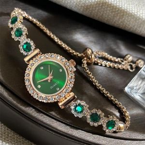 Rhinestone Women Watches Diamond Flowers Bracelet Ladies Quartz Wristwatch