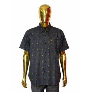 Shirty Men’s Cotton Button-Down Shot Sleeve Shirt – Casual & Formal Wear” Black 