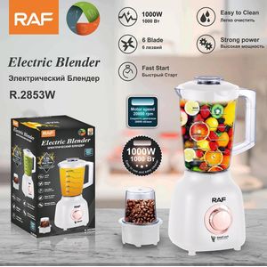 RAF 2 in 1 Multifunction Electric Blender With Grinder – Powerful & Efficient(White &Clear)