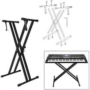 X-Style Adjustable Keyboard Stand – Foldable Double-Braced Piano Stand