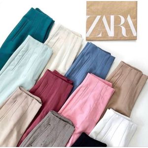 Zara Women's High- Waisted Official Trouser Pant - Cream