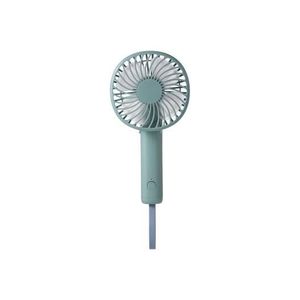 1200mAh Rotating Pocket Fan with 3 Speeds, USB Rechargeable Handheld Design, 180° Adjustable Cooling & Charging Lanyard - Blackish Green