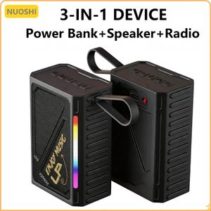 NUOSHI  NS31 Radio Speaker Power bank Three-in-one Subwoofer Portable Bluetooth Stereo Strong Bass Outdoor Speaker  TF Card Sound Box TWS USB Flash Drive Wireless Speakers bluetooth speaker 