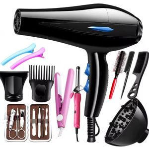 COOFENRISY Professional Hair Dryer Curling Iron Straightener for All Hair Types Blow Dryer