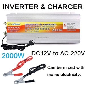 1000W 2000W 2600W inverter 12v 220v Pure Sine Wave Converter Booster Car  Inverte