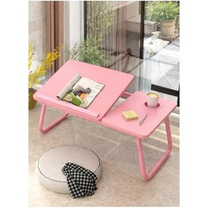 Portable Folding Lifting Laptop Desk for Bed & Sofa – Pink
