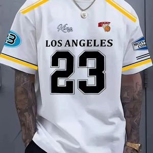 King Stylish 3D Los Angeles Digital Printed Short-Sleeve Top