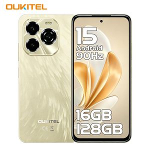 OUKITEL C65 Smartphones 6.7“HD, 5150mAh, 50MP Camera,16GB RAM/128GB ROM,,Android 15 Phone,3 SIM Slots Mobile Phones ,Fingerprint/3.5 mm Jack/Sound Amplifier- Gold