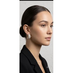 Chunky half hoop earring