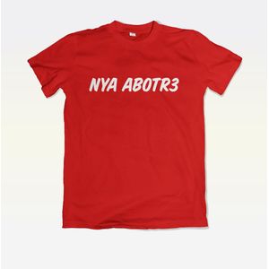 Unisex Round Neck Short Sleeve T Shirt (Nya Abotr3) - Red