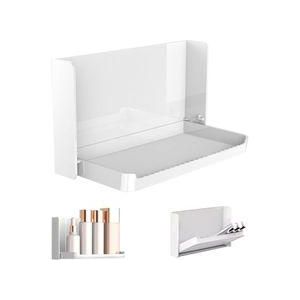 Bathroom storage rack, home foldable storage rack, white