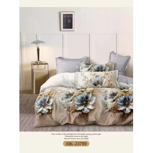 Spice King-size 2 Bedsheets 5 pillow cases -Multi