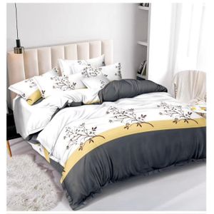 Spice Bedsheets Queen Size 3 pillow cases 1 bedsheet- White