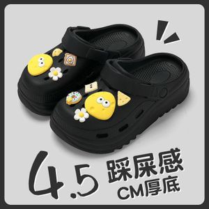 Women's Clogs Sandals – Lightweight Breathable Slip-On Shoes- Black 