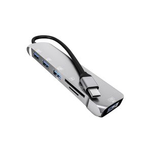 6 In 1 Type-C To TF/Memory Card Slots/USB3.0 & 3 USB2.0 Adapter NK-3043H