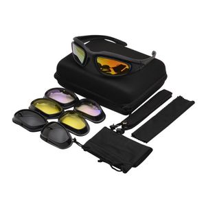 Men's cycling eyewear set, polarized sunglasses, clear goggles
