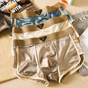 3pcs Men's Underwear Satin Ice Silk Thin Style