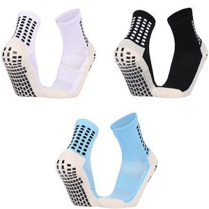 SXCHEN Socks Men 3-Pack Gym Workout Polyester Anti-Slip Thick Cushioned - Black White Blue