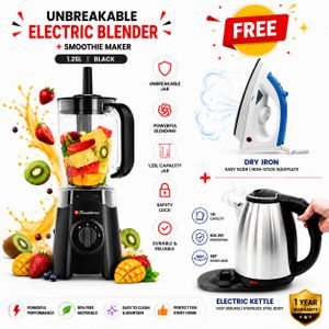 Binatone  1.25L Blender & Smoothie Maker – 300W Unbreakable Jar, 2-Speed Pulse Blender, Jumia Ghana