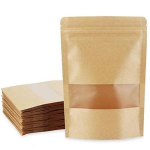 Kraft Stand Up Pouches - 18*28cm - 50pces