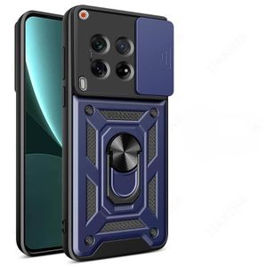 TECNO Camon 30 4G Case Slide Window Lens Protection with Magnetic Stand Ring - Blue 