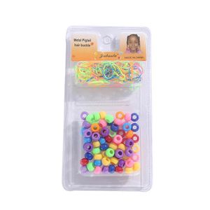 Kids Hair Braiding Beads & Rubber Bands Set – Colorful Pigtail Hair Accessories Kit
