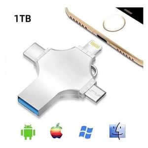 1TB USB Flash Drive – 4 in 1 USB 3.0 High Speed Memory Stick, Portable Thumb Drive Storage