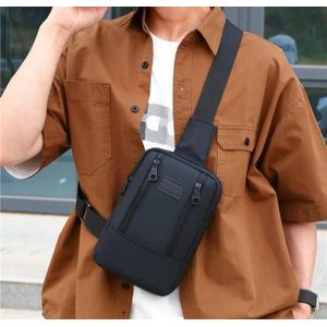 A & Shine Men's Premium Oxford  Crossbody Bag - Black