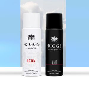 Riggs London Icon x Night Body Spray 250ml x2 (Icon x Night) 