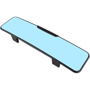 Universal clip-on wide-angle rearview mirror that reduces b-lind spots in cars, SUVs, and trucks (blue mirror/anti-glare, rectangular).