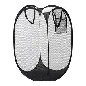 Dirty clothes basket, large capacity mesh laundry basket, ventilated, foldable, portable clothes, toys, storage, bathroom storage bag