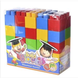 40 Pcs Big Building Blocks Set – Educational Plastic Stacking Toy for Toddlers