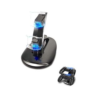 ShebSheb Charging Dock Station PlayStation Controller Charging Station- Vertical Charger Stand for PS4/PS4 Slim/PS4 Pro, Dual Ports USB Charging Station, LED Indicator, Overcharge Protection Charging Dock