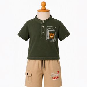 Kids' 2-Piece T-Shirt & Cargo Shorts Outfit – Casual Summer Clothing Set