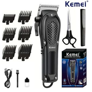 Professional Hair Clippers | Cordless Rechargeable Barber Machine | 6500RPM High Power | 240Mins Long Battery Life | USB Charging | Adjustable Taper Lever For Fade & All Hairstyles | Complete Grooming Kit For Men