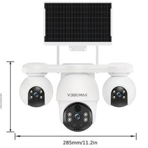 V380MAX 3-Lens Solar Security Camera