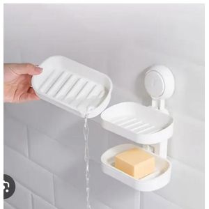 A B Gee 2pcs Attachable Bathroom Toilet Roll Holder - White