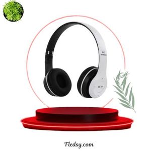 New P47 White Wireless Headphones – Foldable Bluetooth Headsets 