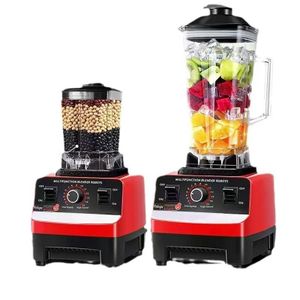 SILVER CREST 2 in 1 - 4500W - Heavy Duty Commercial Blender & Grinder 2.5L - Black/Red