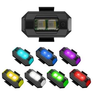 7-color vi-bration-sensing motorcycle strobe light, USB rechargeable LED anti-collision warning light