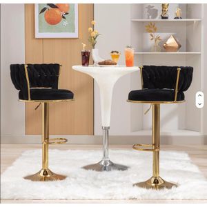 2 Pcs Adjustable Counter Stools Island Chairs for Kitchen, Bar, Dining Room-Black