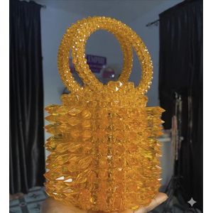Beads BAG O SPIKY IN YELLO
