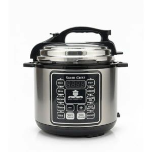SILVER CREST Pressure Rice Cooker,6L - Black/Grey
